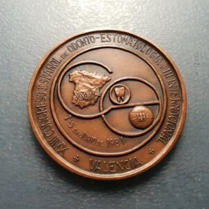 VALENCIA MEDALLA 1981 MEDICINA III CONGRESO INTERNAC. ODONTO ESTOMATOLOGIA 50 mm