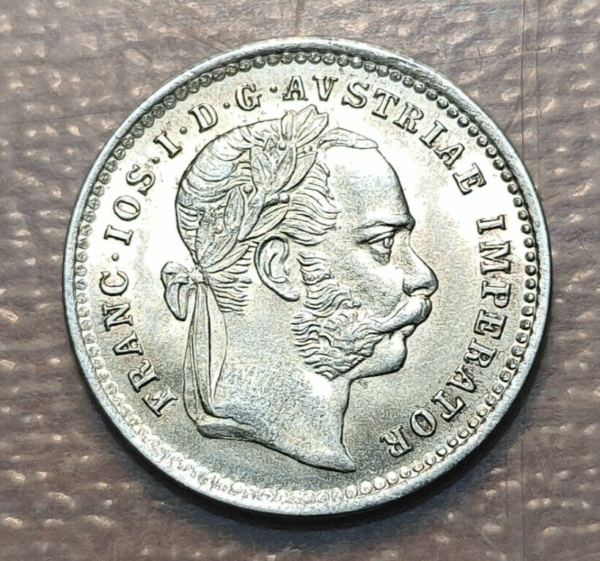 AUSTRIA FRANZ JOSEPH I 10 KREUZER 1872 SC UNC