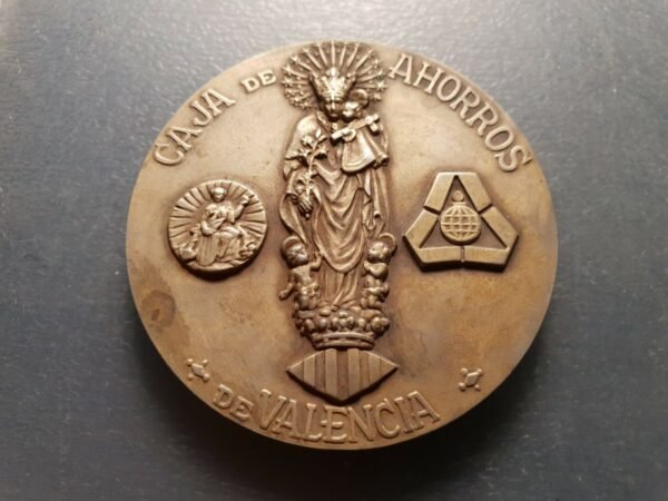 VALENCIA MEDALLA 1978 BANCO 100 AÑOS CAJA AHORROS VALENCIA V. DESAMPARADOS 60 mm - Imagen 2