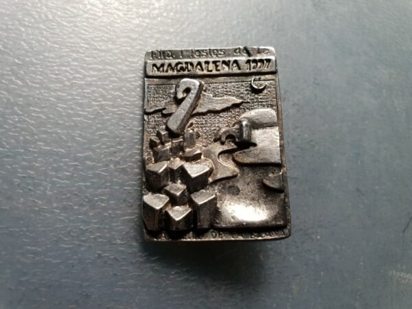 CASTELLON DE LA PLANA MEDALLA DISTINTIVO FIESTAS DE LA MAGDALENA 1997 40x28 mm
