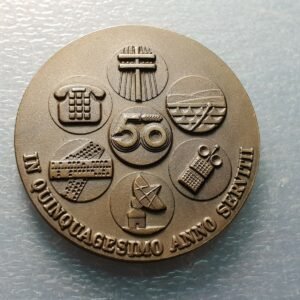 MEDALLA 1975 COMPAÑIA TELEFONICA NACIONAL DE ESPAÑA 50 AÑOS DE SERVICIO 40 mm