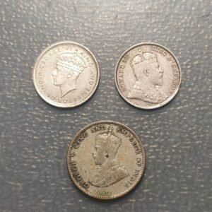 CEYLAN SRI LANKA LOTE 3 MONEDAS PLATA