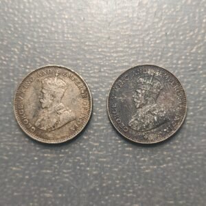 STRAITS SETTLEMENTS LOTE 2 MONEDAS PLATA GEORGE V