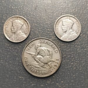 NUEVA ZELANDA NEW ZEALAND LOTE 3 MONEDAS PLATA