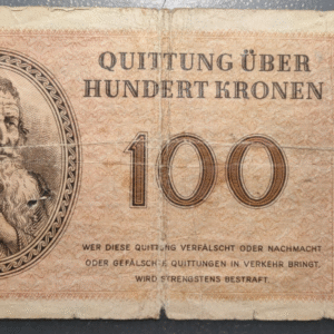 CHECOSLOVAQUIA CZECHOSLOVAKIA THE RESIENSTADT GHETTO 100 KRONEN 1943 BC