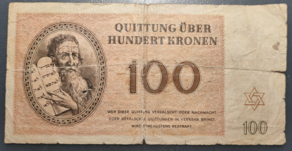 CHECOSLOVAQUIA CZECHOSLOVAKIA THE RESIENSTADT GHETTO 100 KRONEN 1943 BC