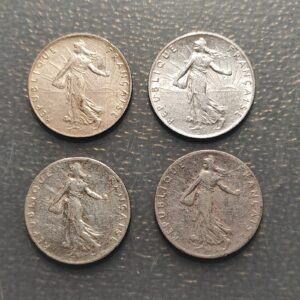 FRANCE FRANCIA LOTE 4 MONEDAS PLATA