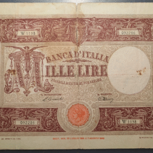 ITALIA 1000 LIRE 12/10/1946 P72c BC ROTURA CENTRAL