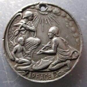 MEDALLA GRAN BRETAÑA UK FINAL DE LA PRIMERA GUERRA MUNDIAL - WWI END PAZ AGUJERO