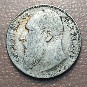 BELGICA BELGIUM LEOPOLD II 1 FRANC 1 FRANCO 1909 FLAMENCO MBC