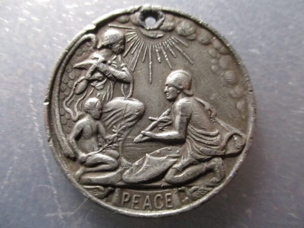 MEDALLA GRAN BRETAÑA UK FINAL DE LA PRIMERA GUERRA MUNDIAL - WWI END PAZ AGUJERO