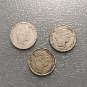 DINAMARCA DENMARK LOTE 3 MONEDAS PLATA