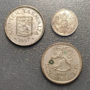 FINLANDIA FINLAND LOTE 3 MONEDAS PLATA