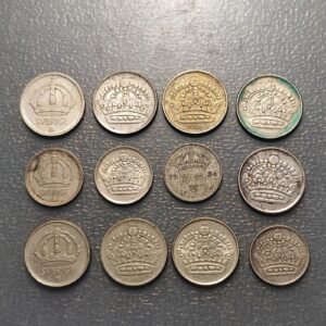 SUECIA SWEDEN LOTE 12 MONEDAS PLATA