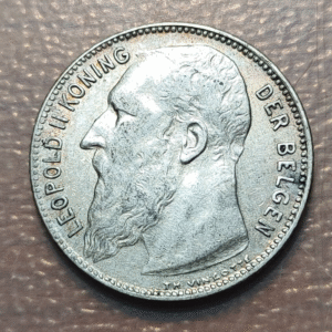 BELGICA BELGIUM LEOPOLD II 1 FRANC 1 FRANCO 1909 FLAMENCO MBC+