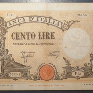 ITALIA 100 LIRE 09/12/1942 MBC