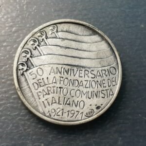 ITALIA MEDALLA 1971 50 AÑOS FUNDACION PARTIDO COMUNISTA ITALIANO 30 mm PLATA