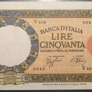 ITALIA 50 LIRE 01/06/1938 EBC