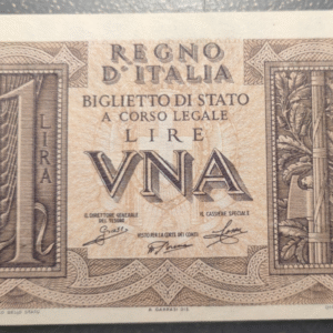 ITALIA 1 LIRA 1939 SC UNC