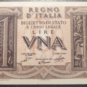 ITALIA 1 LIRA 14/11/1939 P-26 SC UNC