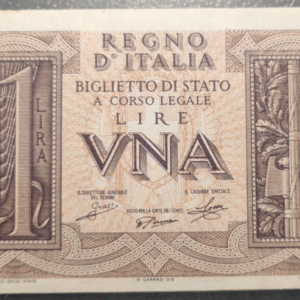 ITALIA 1 LIRA BIGLIETTO DI STATO 14/11/1939 P-26 SC-