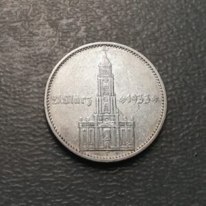 ALEMANIA GERMANY 5 MARCOS 5 MARK 1934 F LETRAS AL LADO DE LA CATEDRAL MBC ESCASA