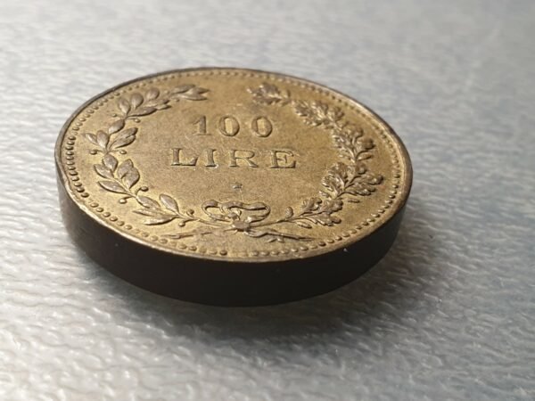 REINO DE CERDEÑA O REINO DE ITALIA  PONDERAL COIN WEIGHT 100 LIRE 32,24 g - Imagen 3