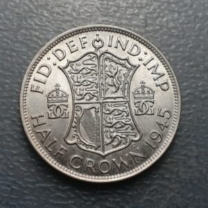 GRAN BRETAÑA GREAT BRITAIN INGLATERRA GEORGE VI HALF CROWN 1/2 CORONA 1945 EBC+