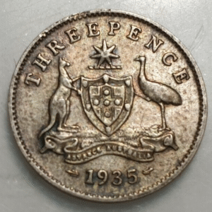 AUSTRALIA GEORGE V 3 PENCE 1935 MBC