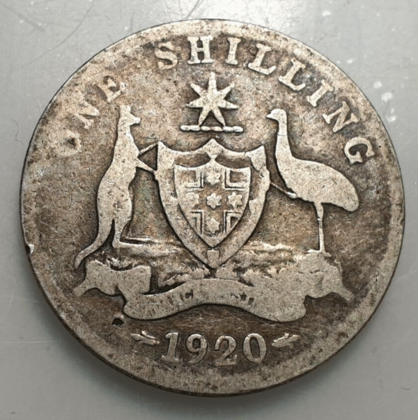 AUSTRALIA GEORGE V 1 SHILLING 1920 M BC