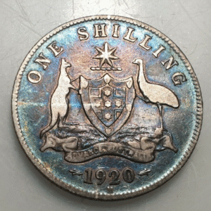 AUSTRALIA GEORGE V 1 SHILLING 1920 M MBC-