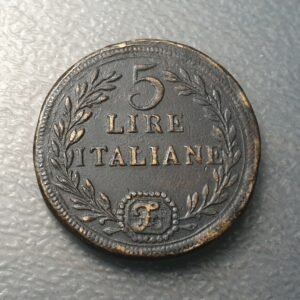 REINO DE ITALIA PONDERAL COIN WEIGHT 5 LIRE 24,58 g