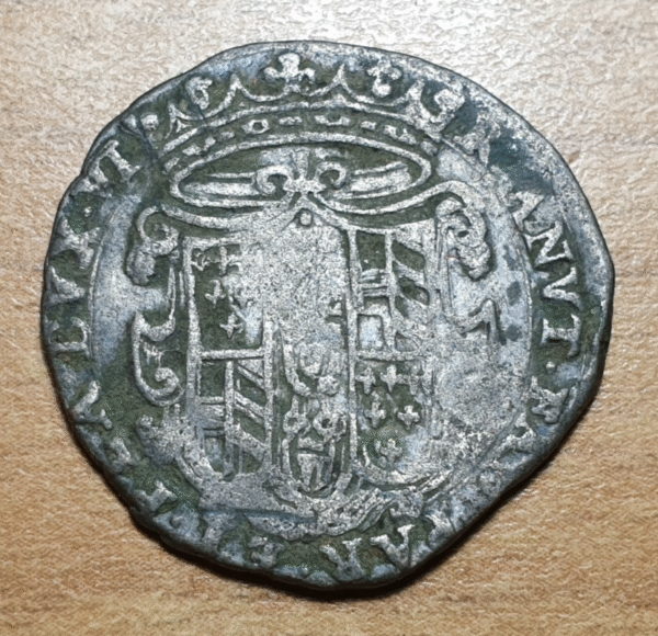 ITALIA PARMA RANUCCIO II FARNESE 10 SOLDI S/F SAN ILARIO BC+ 22-23mm 2,76g - Imagen 2