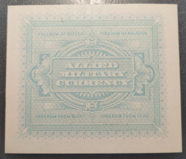 ITALIA OCUPACION MILITAR ALIADA WWII 1 AM LIRA 1943 A SC UNC - Imagen 2