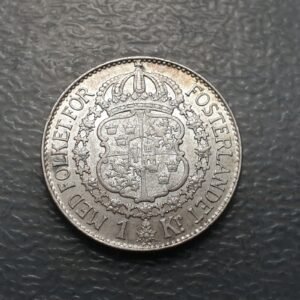 SUECIA SWEDEN GUSTAF V 1 KRONOR 1938 EBC/EBC+