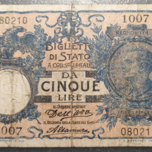 ITALIA 5 LIRE DELL'ARA / ALTAMURA P-23b BC+