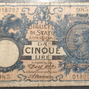 ITALIA 5 LIRE DELL'ARA / ALTAMURA P-23b BC+