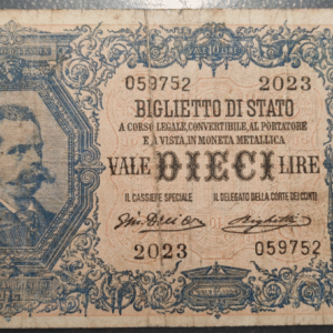 ITALIA 10 LIRE DELL'ARA / RIGHETTI P-20f BC/BC+