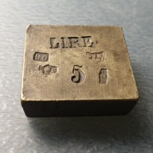 REINO DE CERDEÑA O REINO DE ITALIA PONDERAL COIN WEIGHT 5 LIRE 24,97 g