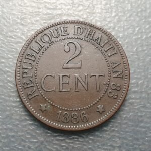 HAITI 2 CENTIMES 1886 MBC-