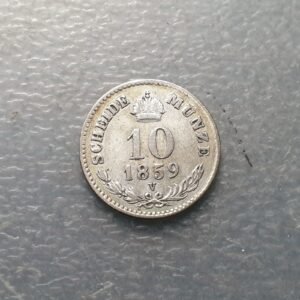 ITALIA AUSTRIA LOMBARDO VENETO VENEZIA VENECIA FRANZ JOSEPH I 10 KREUZER 1859 V