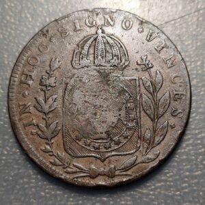 BRASIL 40 REIS (1835) RESELLO SOBRE 80 REIS 1827 R MBC