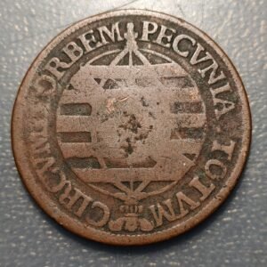 PORTUGAL BRASIL 80 REIS (1809) RESELLO SOBRE 40 REIS 1762