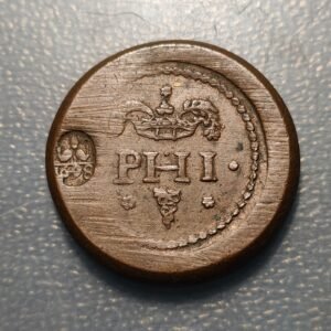 IMPERIO ESPAÑOL MILAN PONDERAL COIN WEIGHT DEL FILIPPPO CONTRAMARCA 1698 RARA
