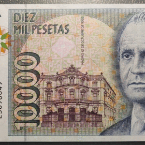 ESPAÑA 10000 PESETAS 1992 JUAN CARLOS I EBC-/EBC MANCHA ESQUINA SUPERIOR IZQDA