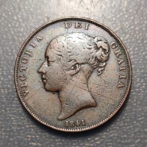 GREAT BRITAIN GB GRAN BRETAÑA 1 PENNY 1841 BC+/MBC-