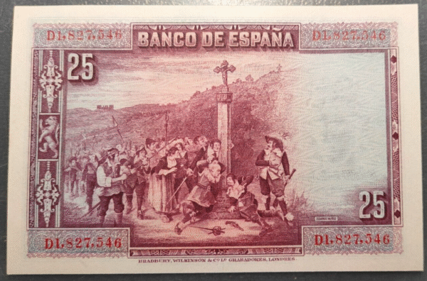 ESPAÑA 25 PESETAS 1928 CALDERON DE LA BARCA SC- - Imagen 2