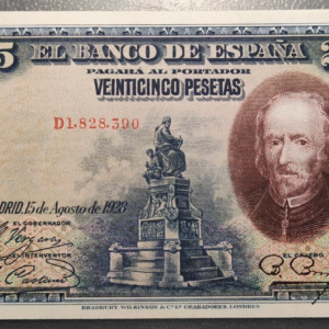 ESPAÑA 25 PESETAS 1928 CALDERON DE LA BARCA SC-/SC