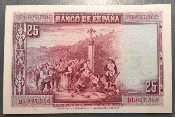 ESPAÑA 25 PESETAS 1928 CALDERON DE LA BARCA SC- - Imagen 2