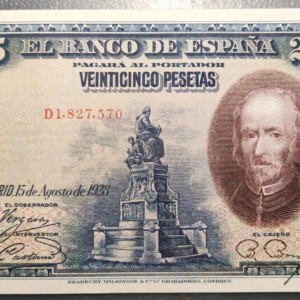 ESPAÑA 25 PESETAS 1928 CALDERON DE LA BARCA SC-